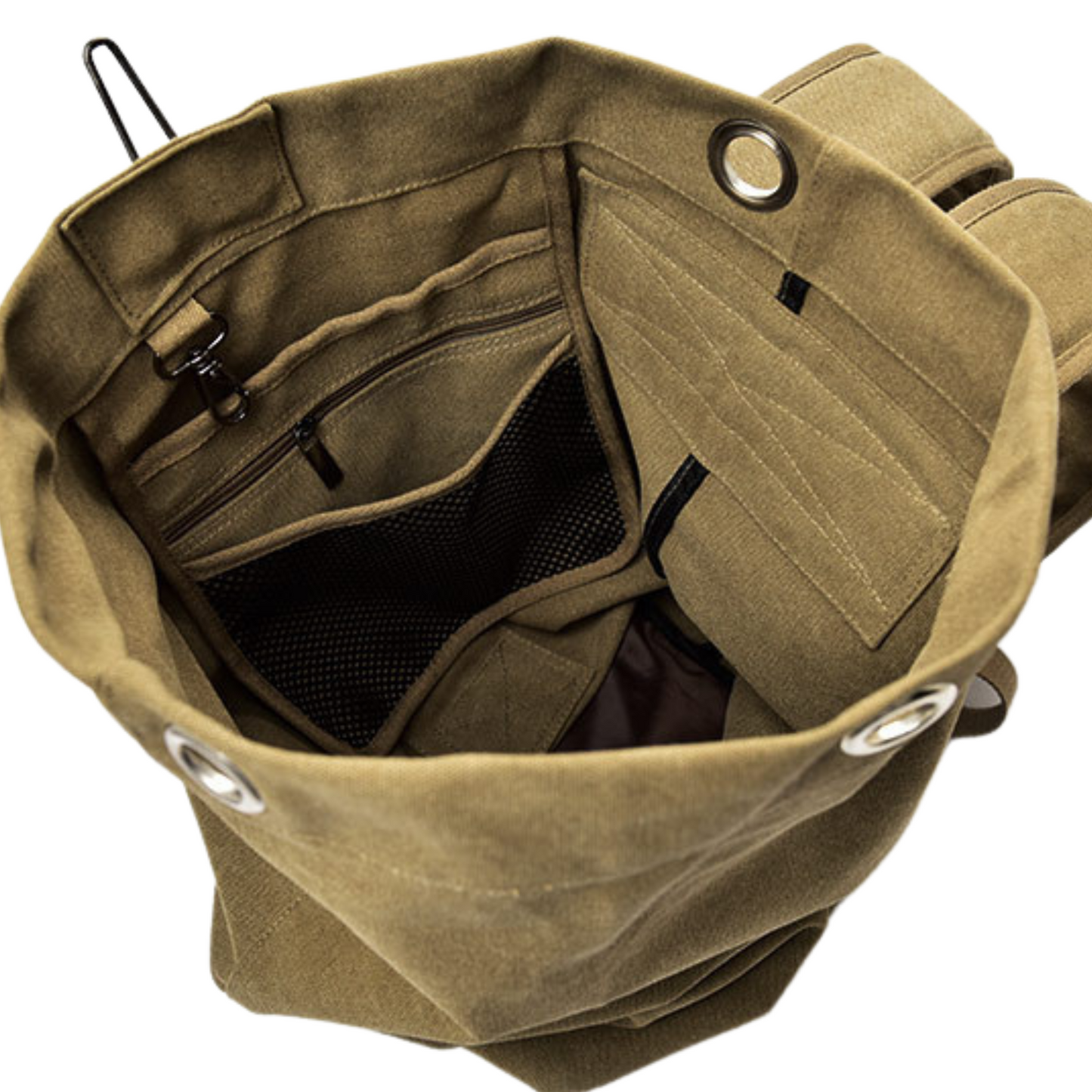 Extra Large Army Style Vintage Canvas Duffel Bag and Carry Backpack