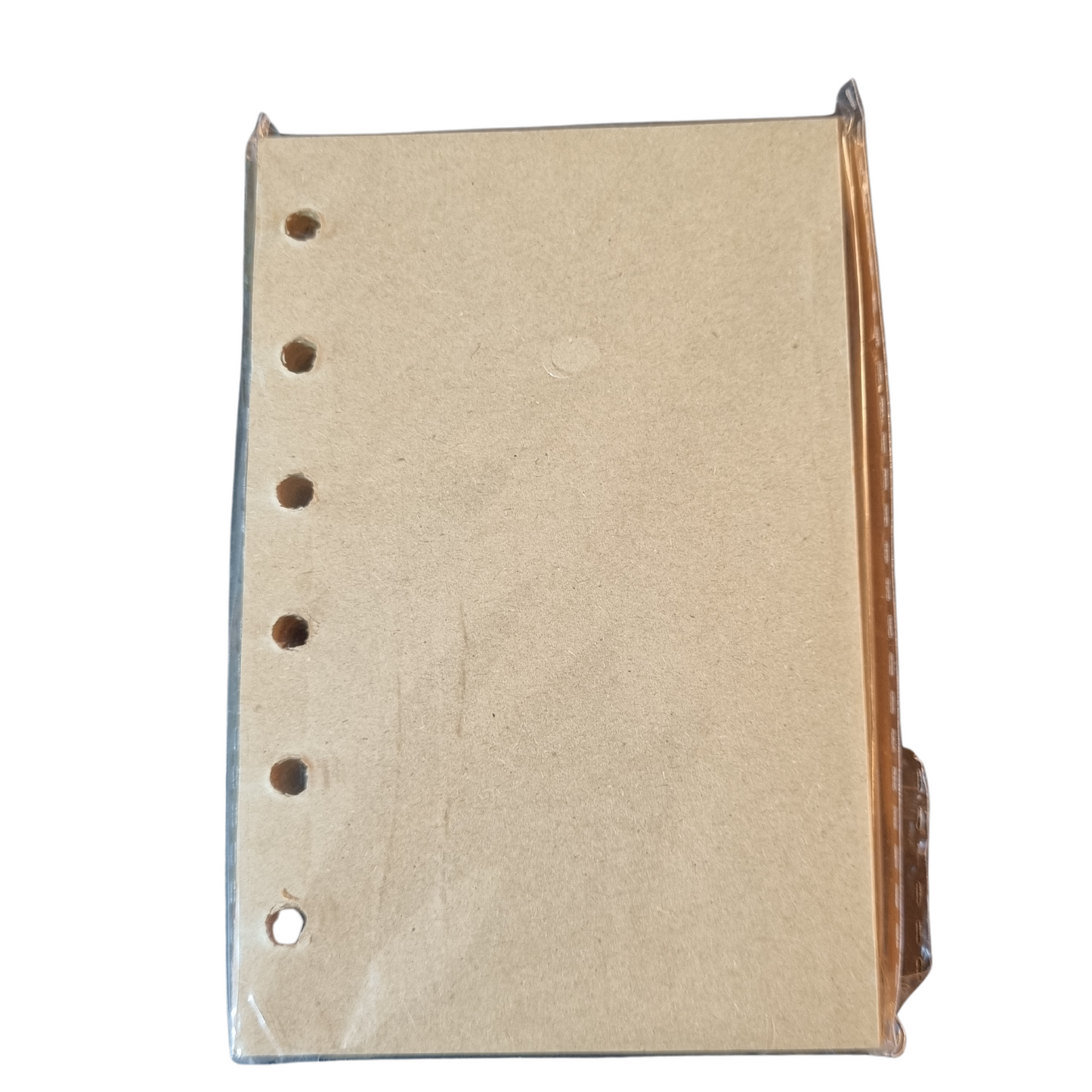 Genuine leather travel journal diary book with metal ring binder and blank pages.