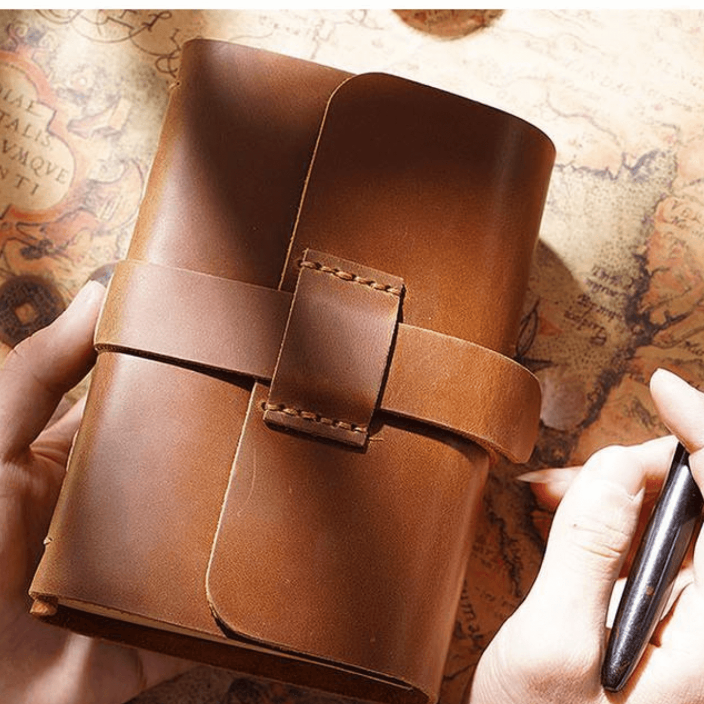 Handmade Leather Bound Journal Diary Sketch Book 200 pages - BBG (BrandsByG) Australia