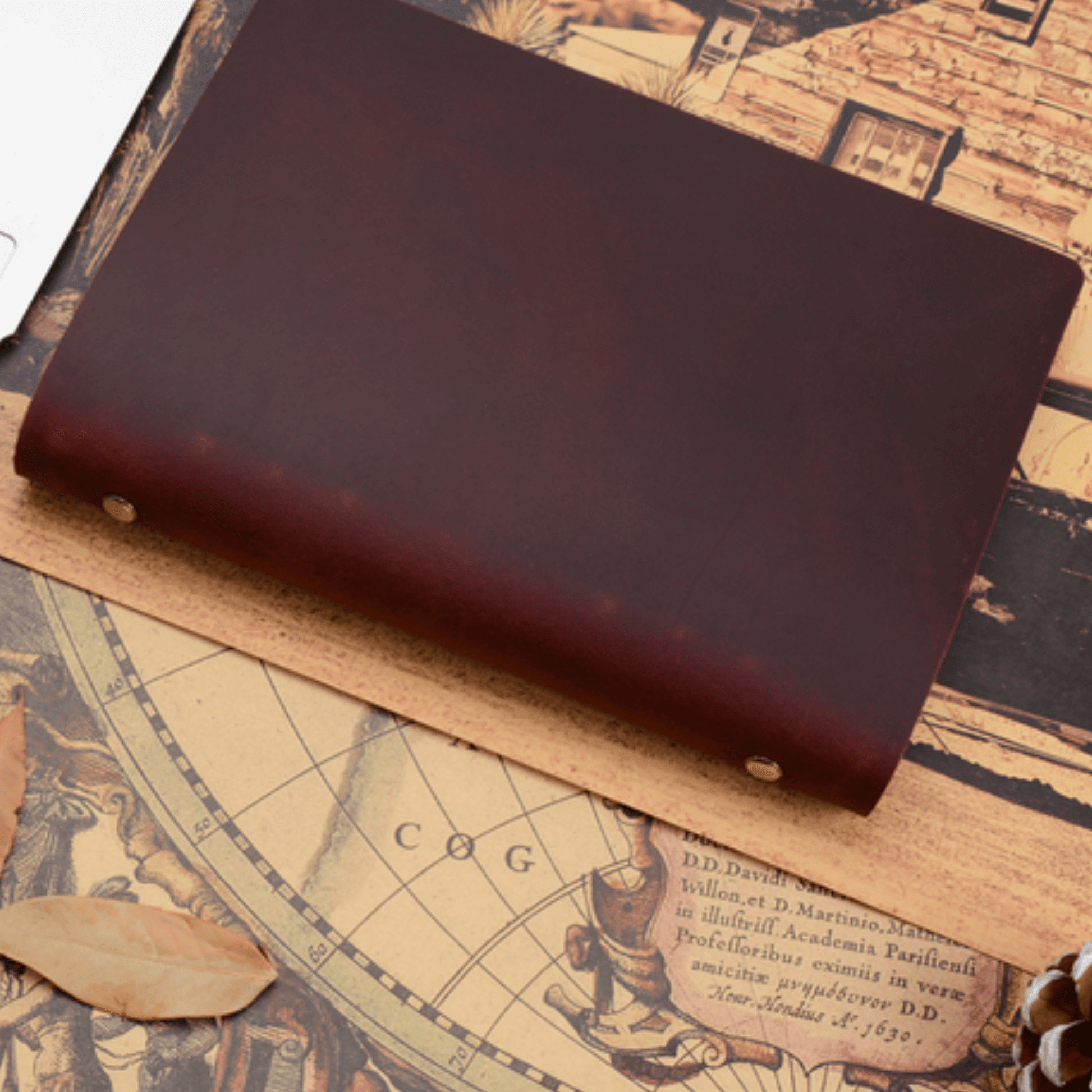 A5 Handmade Leather Bound Journal Diary 100 loose leaf pages - BBG (BrandsByG) Australia