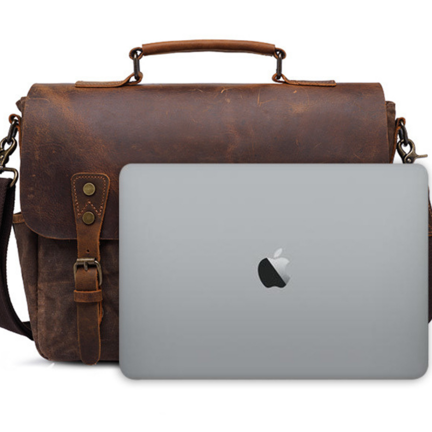 Waxed Canvas & Crazy Horse Leather Satchel Bag – Built for Utility