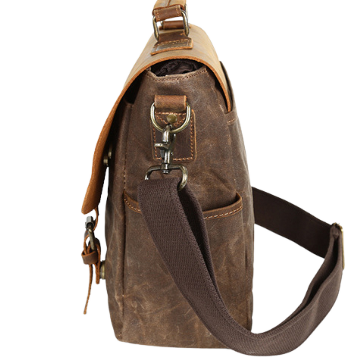 Waxed Canvas & Crazy Horse Leather Satchel Bag – Built for Utility