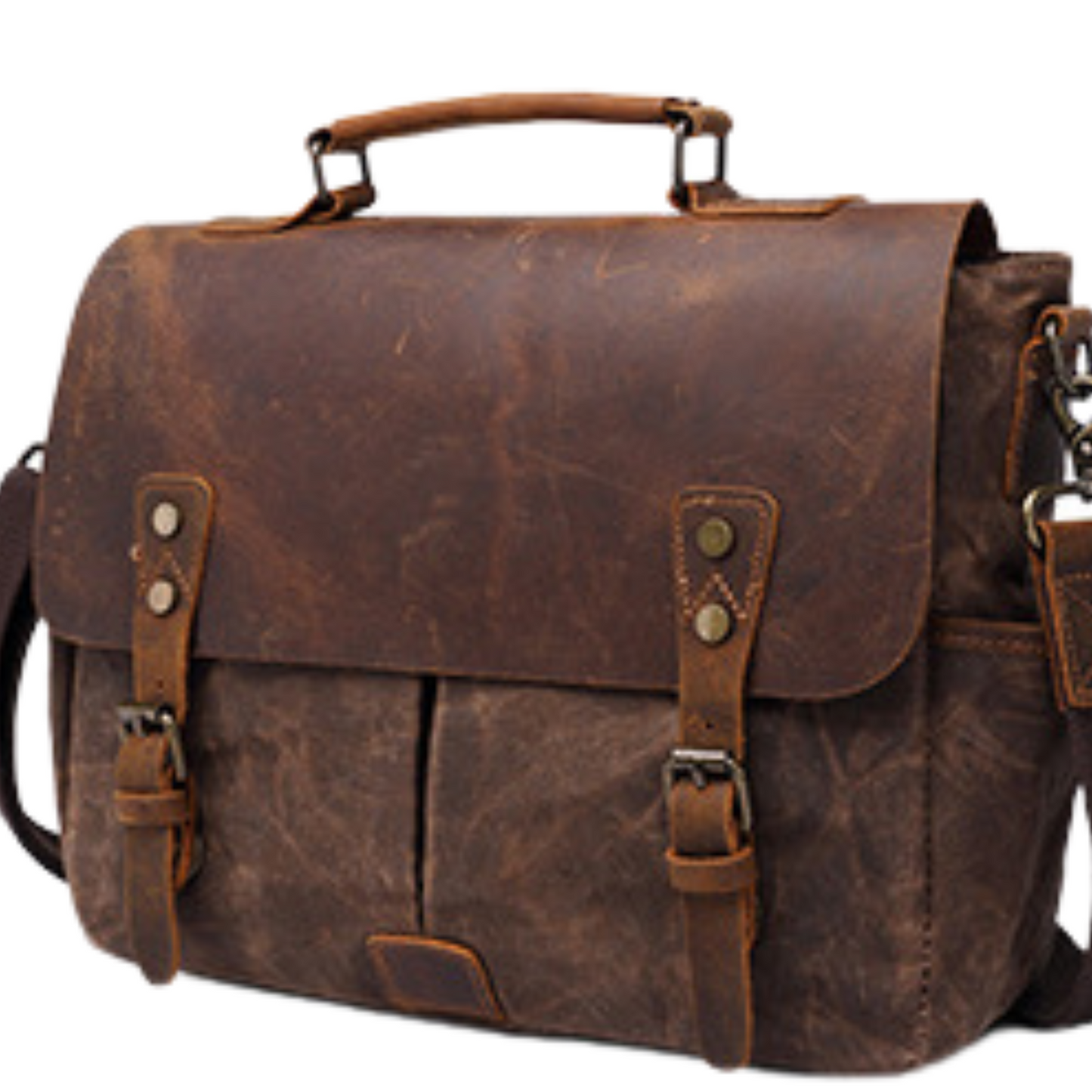 Waxed Canvas & Crazy Horse Leather Satchel Bag – Built for Utility