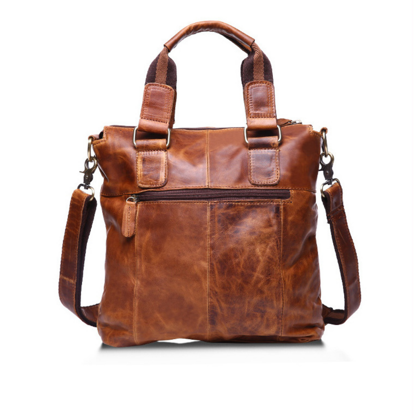 Men's Women's Designer Genuine Full Grain Leather Cross Body Handbag Travel Work Casual Tote Satchel Bag