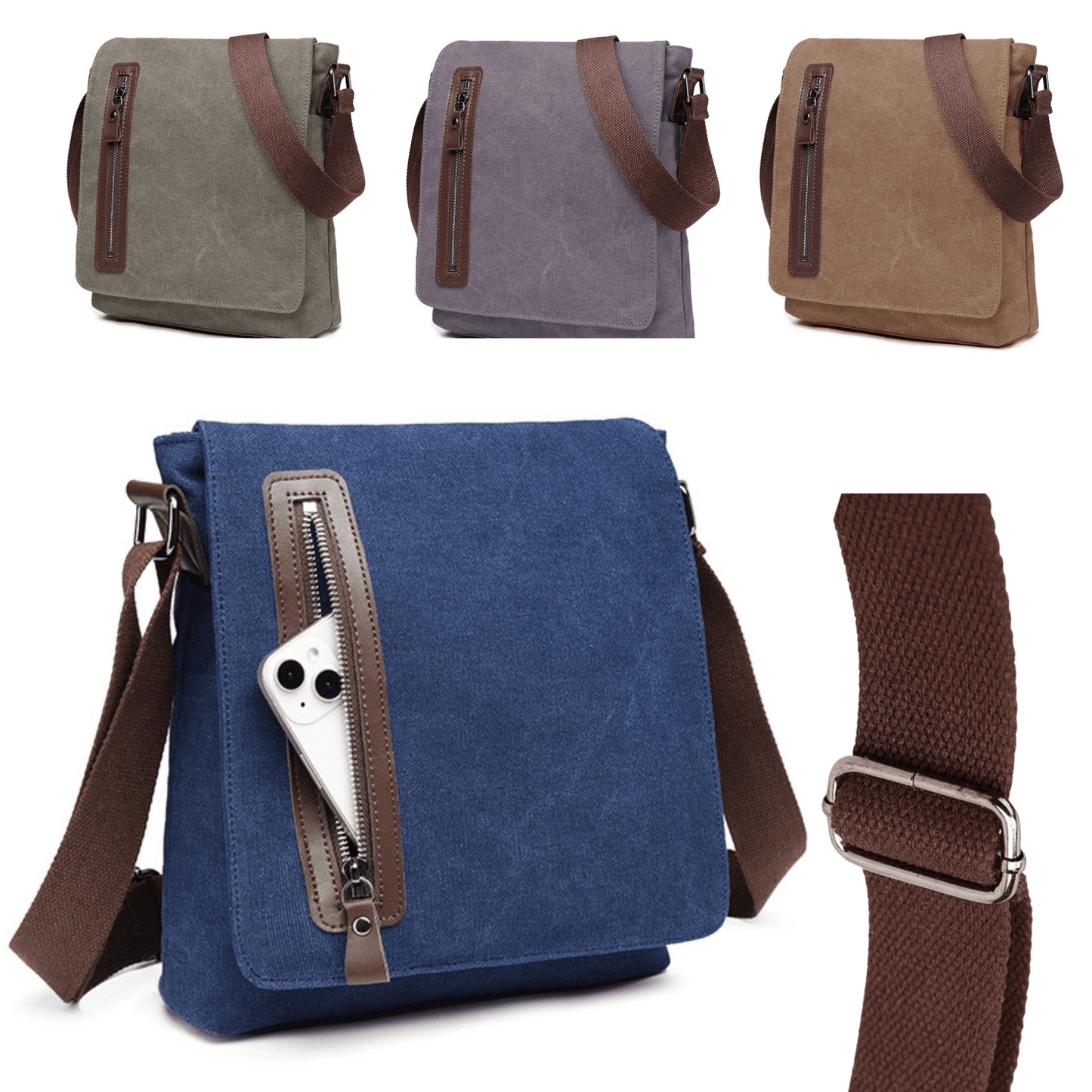 Men's Canvas  Messenger Bags Cross Body Shoulder Satchel Bag