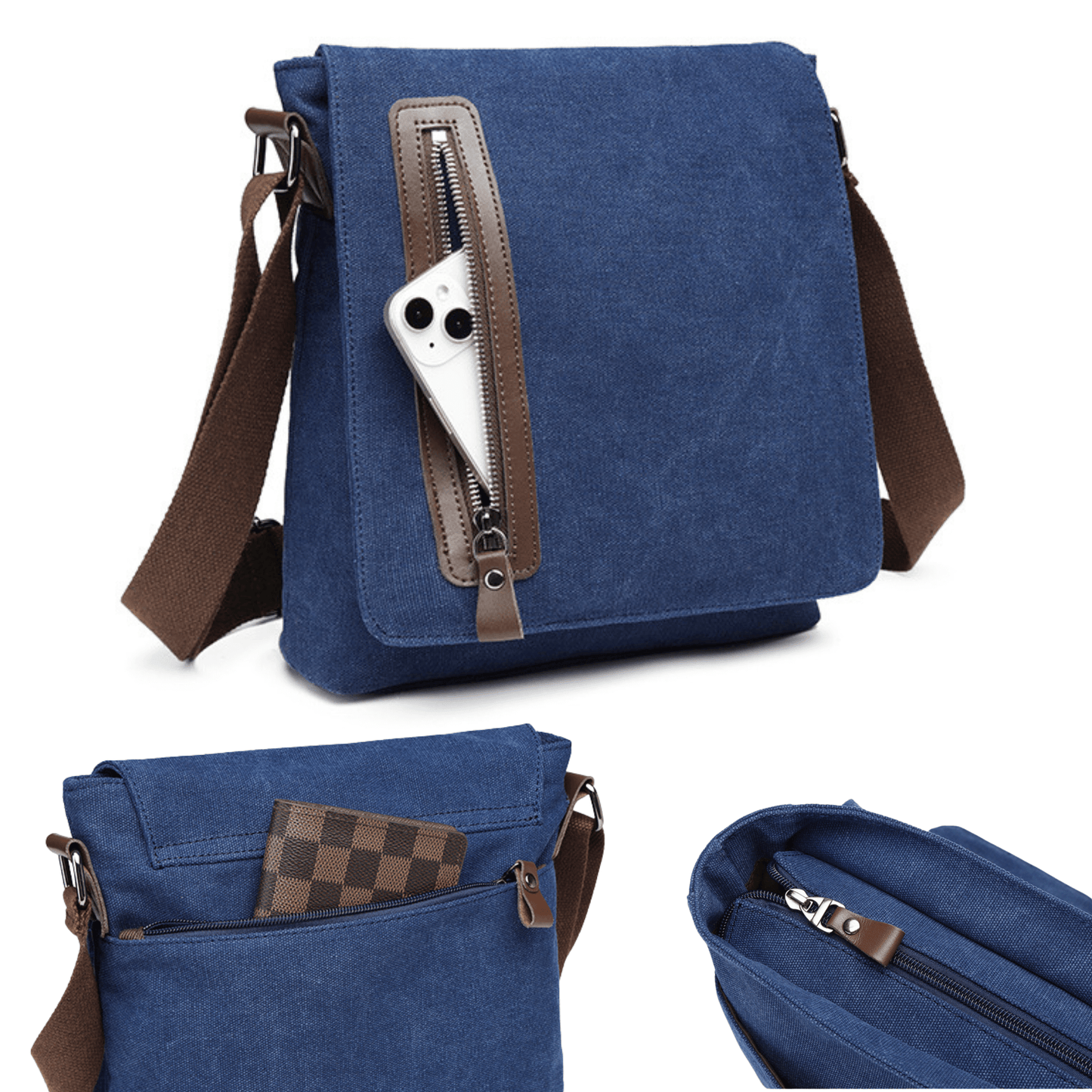 Men's Canvas  Messenger Bags Cross Body Shoulder Satchel Bag