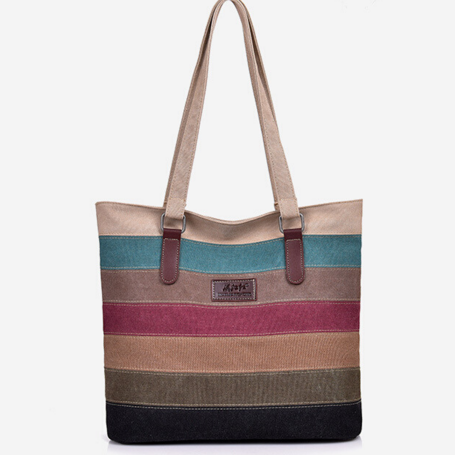 New Large Multi Colour Oxford Cotton Carry Shoulder Messenger Satchel Tote Bag - BBG (BrandsByG) Australia