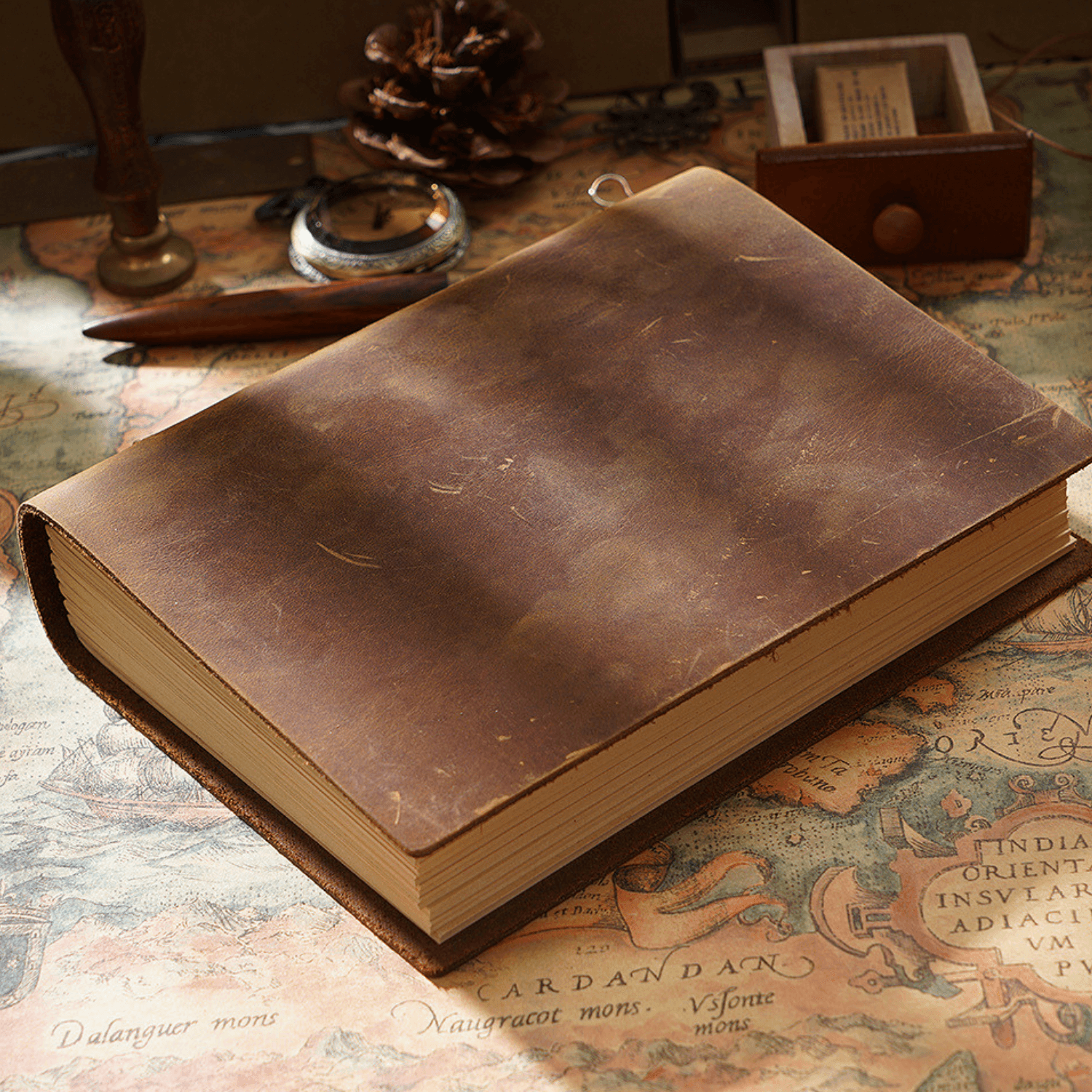 Vintage Leather Bound Journal Diary Blank Notebook Sketchbook Handmade 200 pages - BBG (BrandsByG) Australia