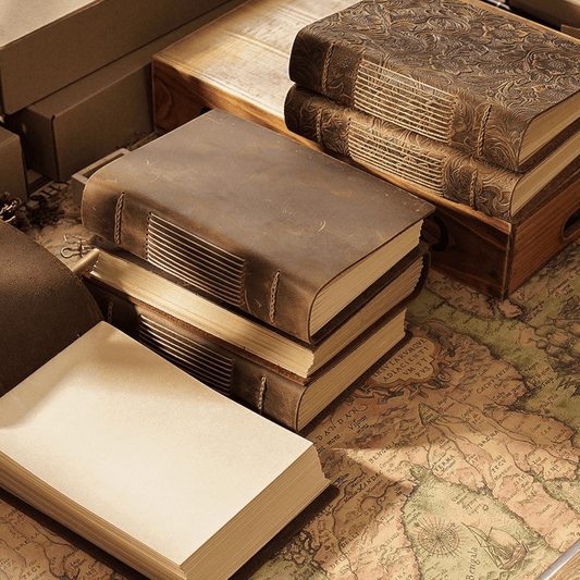 Vintage Leather Bound Journal Diary Blank Notebook Sketchbook Handmade 200 pages - BBG (BrandsByG) Australia