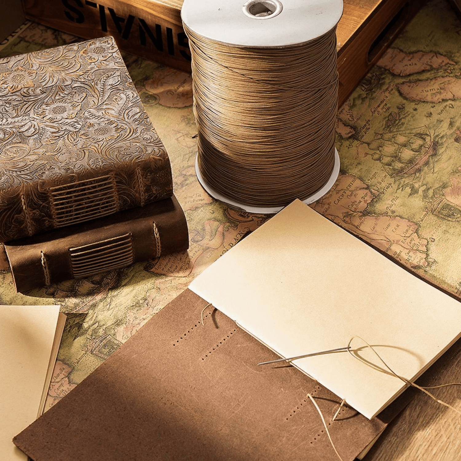 Vintage Leather Bound Journal Diary Blank Notebook Sketchbook Handmade 200 pages - BBG (BrandsByG) Australia