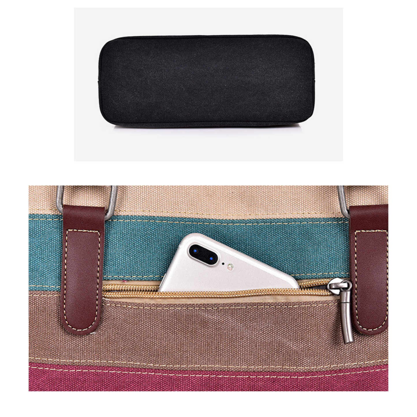 New Large Multi Colour Oxford Cotton Carry Shoulder Messenger Satchel Tote Bag - BBG (BrandsByG) Australia