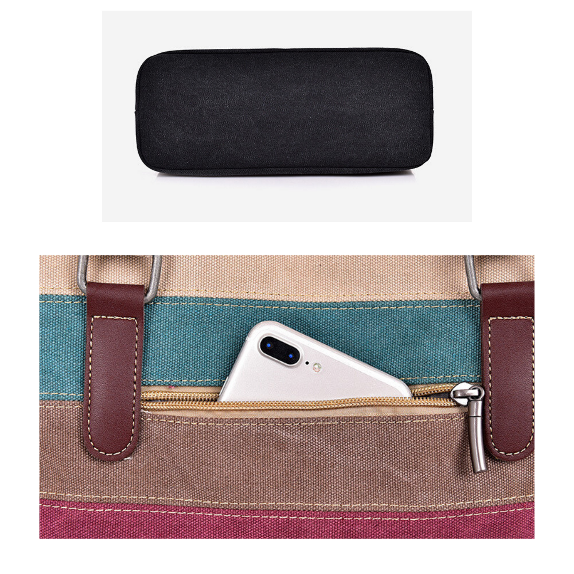 New Large Multi Colour Oxford Cotton Carry Shoulder Messenger Satchel Tote Bag - BBG (BrandsByG) Australia