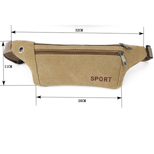 Running Sport Canvas Bum Bag Waist Phone Money Belt Zip Hiking Pouch Wallet NEW - BBG (BrandsByG) Australia