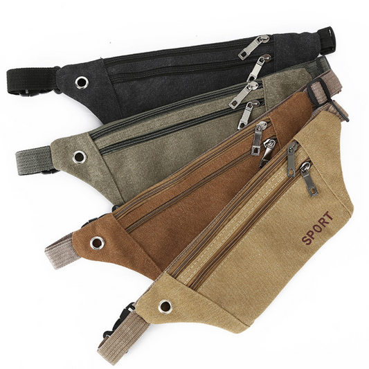 Running Sport Canvas Bum Bag Waist Phone Money Belt Zip Hiking Pouch Wallet NEW - BBG (BrandsByG) Australia