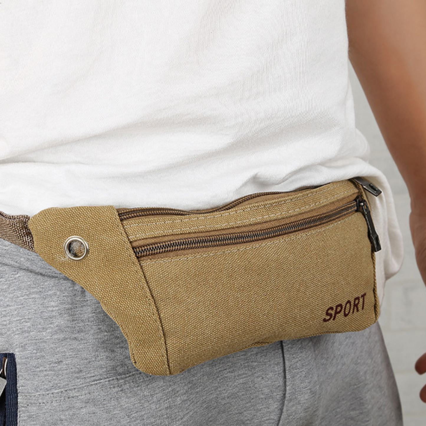 Running Sport Canvas Bum Bag Waist Phone Money Belt Zip Hiking Pouch Wallet NEW - BBG (BrandsByG) Australia