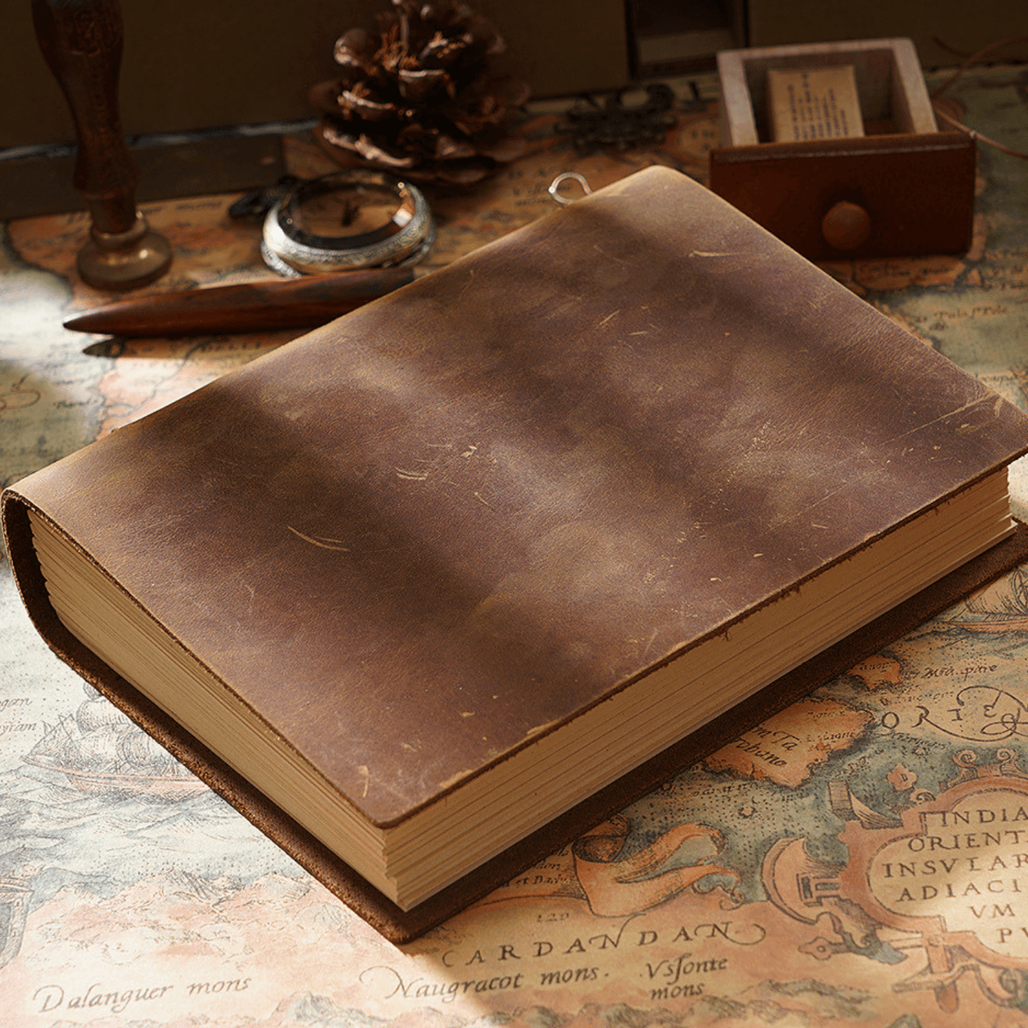Vintage Leather Bound Journal Diary Blank Notebook Sketchbook Handmade 200 pages - BBG (BrandsByG) Australia