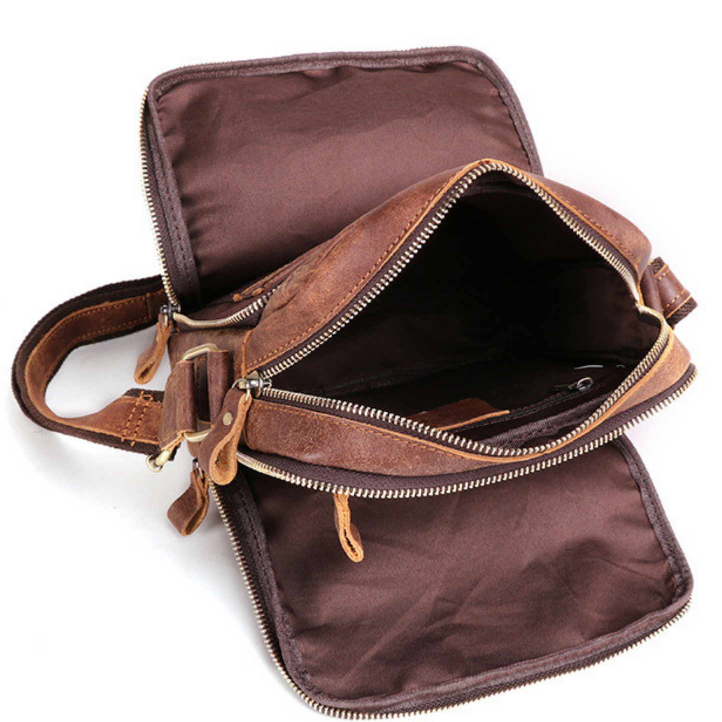 Mens Womens Leather Messenger Bag Travel Satchel Crossbody Bags - BBG (BrandsByG) Australia
