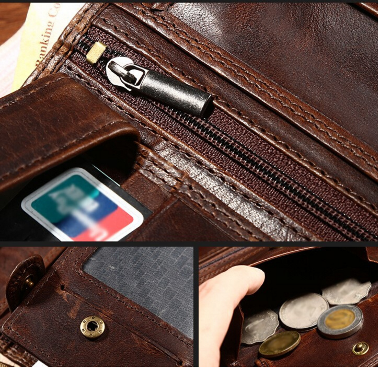 New Leather Credit Card Holder Men's Money Cash Wallet - BBG (BrandsByG) Australia