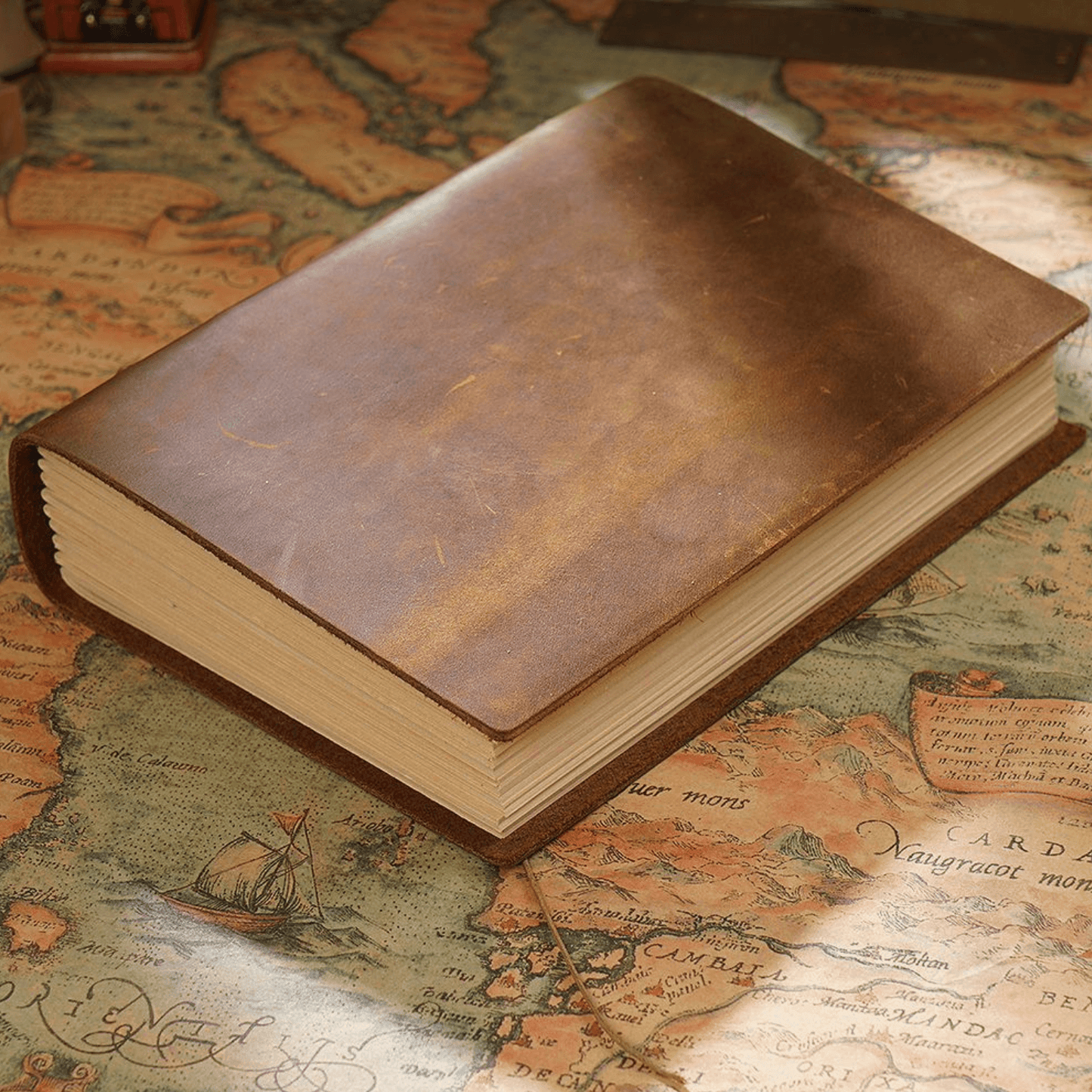 Vintage Leather Bound Journal Diary Blank Notebook Sketchbook Handmade 200 pages - BBG (BrandsByG) Australia