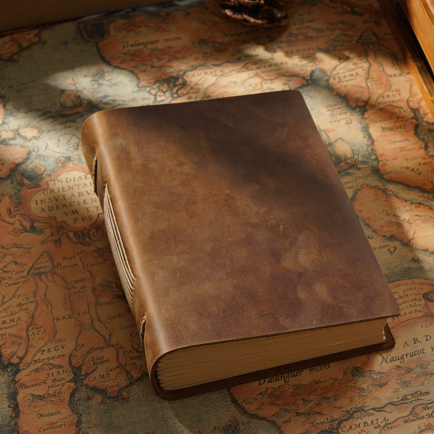 Vintage Leather Bound Journal Diary Blank Notebook Sketchbook Handmade 200 pages - BBG (BrandsByG) Australia