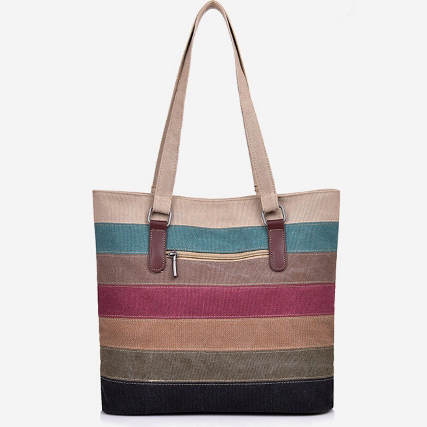 New Large Multi Colour Oxford Cotton Carry Shoulder Messenger Satchel Tote Bag - BBG (BrandsByG) Australia