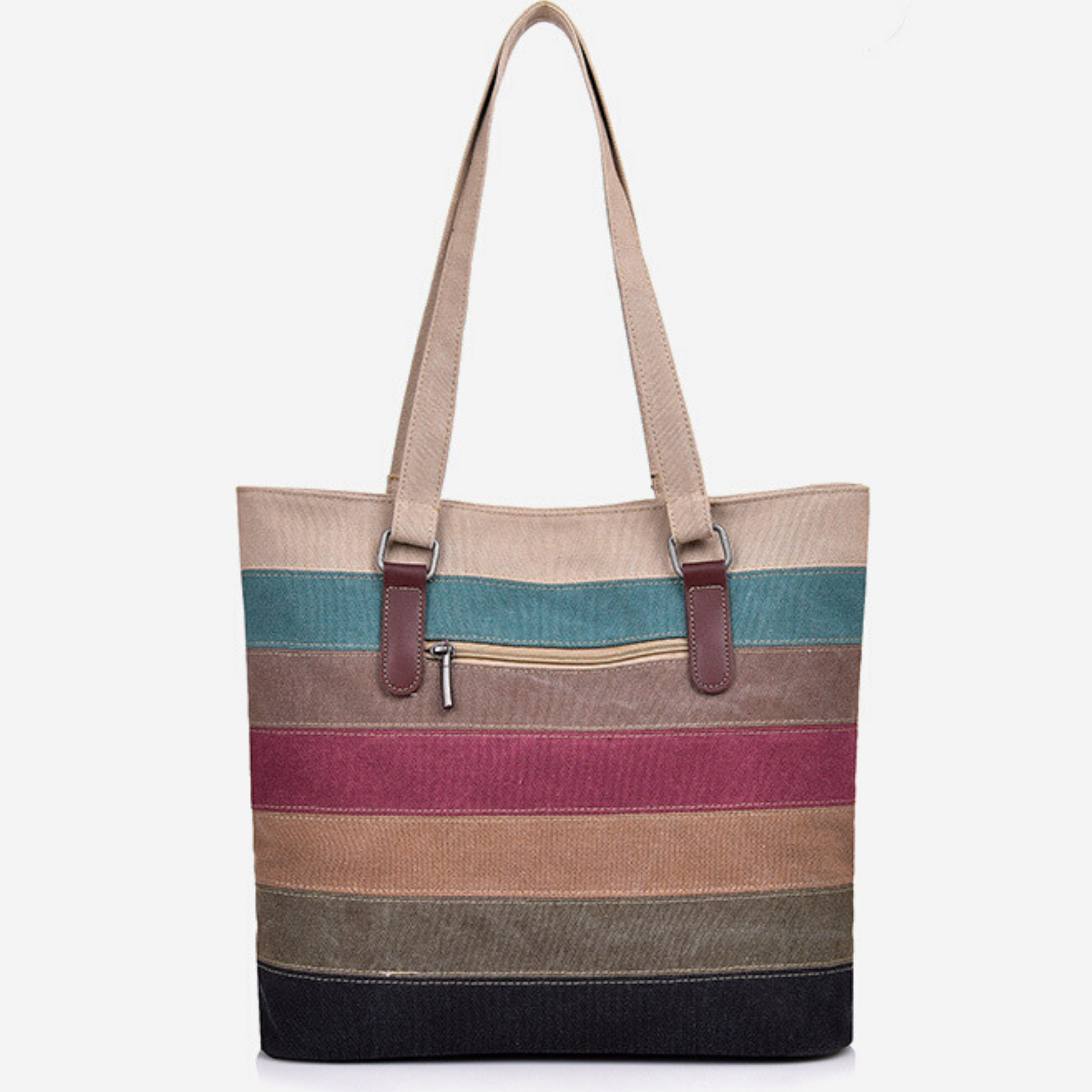 New Large Multi Colour Oxford Cotton Carry Shoulder Messenger Satchel Tote Bag - BBG (BrandsByG) Australia