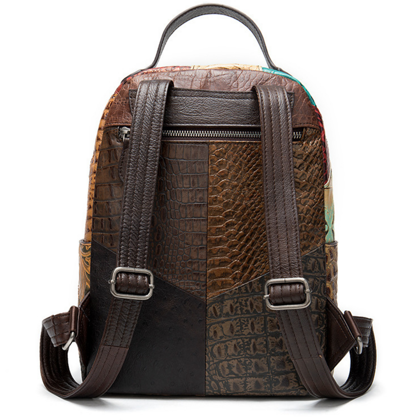 Large Multi Colour Genuine Italian Leather Backpack Travel Work Leisure Bag - BBG (BrandsByG) Australia
