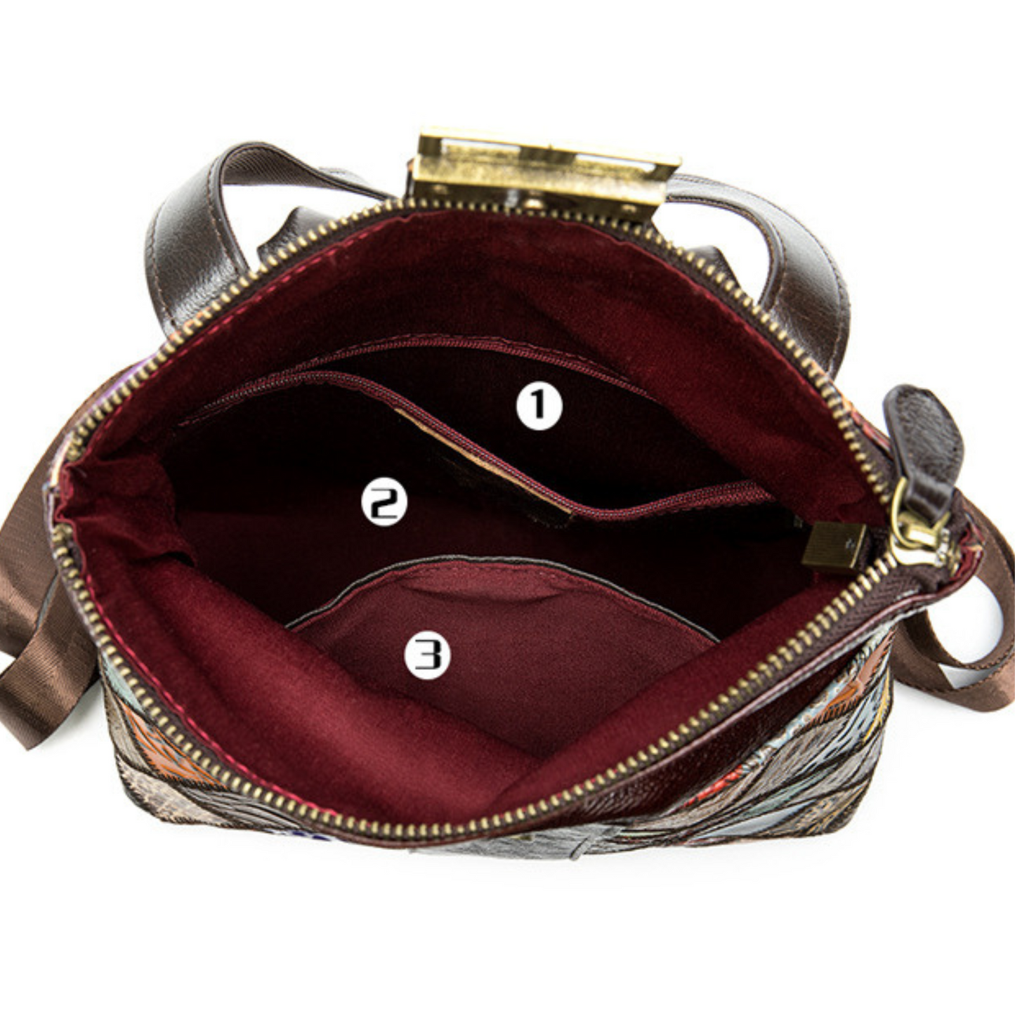 Italian Multi Coloured Leather Backpack Carry Shoulder Bag - BBG (BrandsByG) Australia