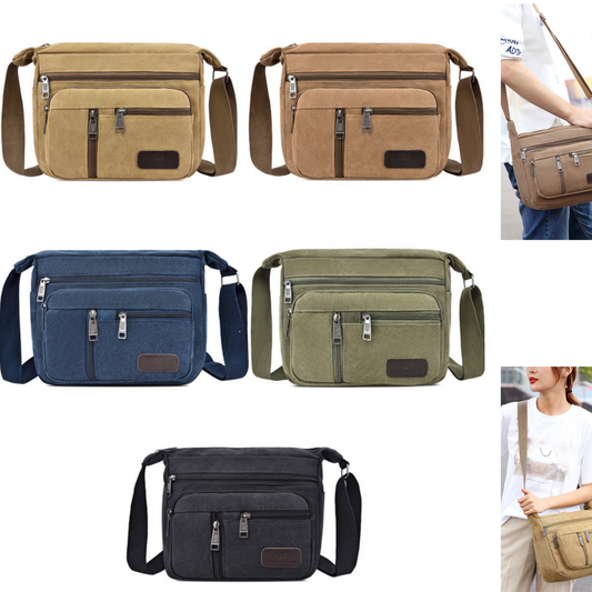 Mens Womens Cross Body Shoulder Canvas Messenger Satchel Bag - BBG (BrandsByG) Australia