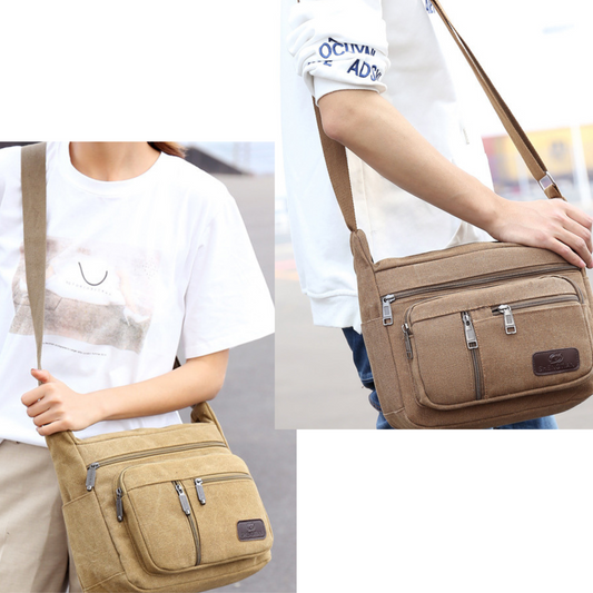 Mens Womens Cross Body Shoulder Canvas Messenger Satchel Bag - BBG (BrandsByG) Australia