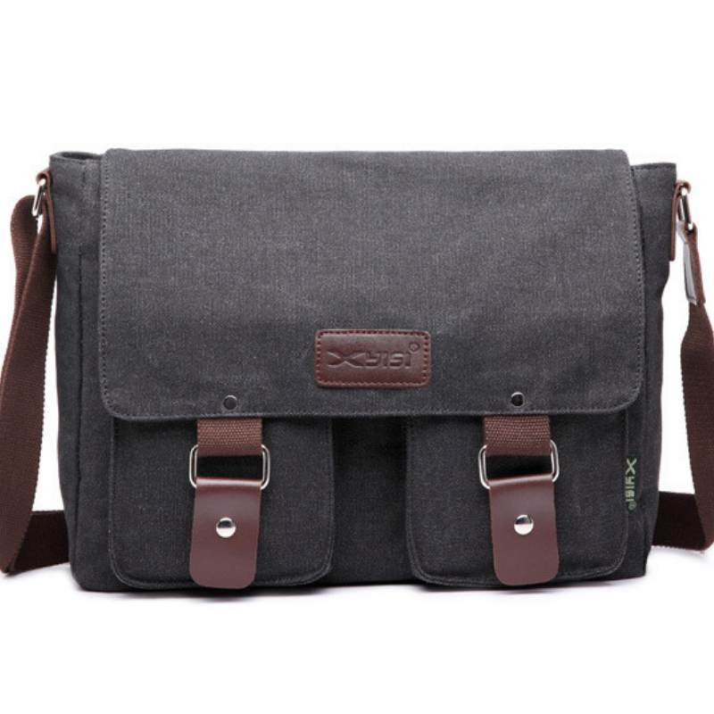 Mens Womens Black Crossbody Messenger Tote Bag Travel Shoulder Satchel Bags - BBG (BrandsByG) Australia