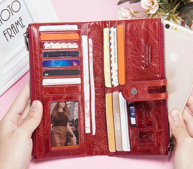 Genuine Leather Ladies Wallet Clutch Purse Coin Bag Card ID Phone Holder - BBG (BrandsByG) Australia