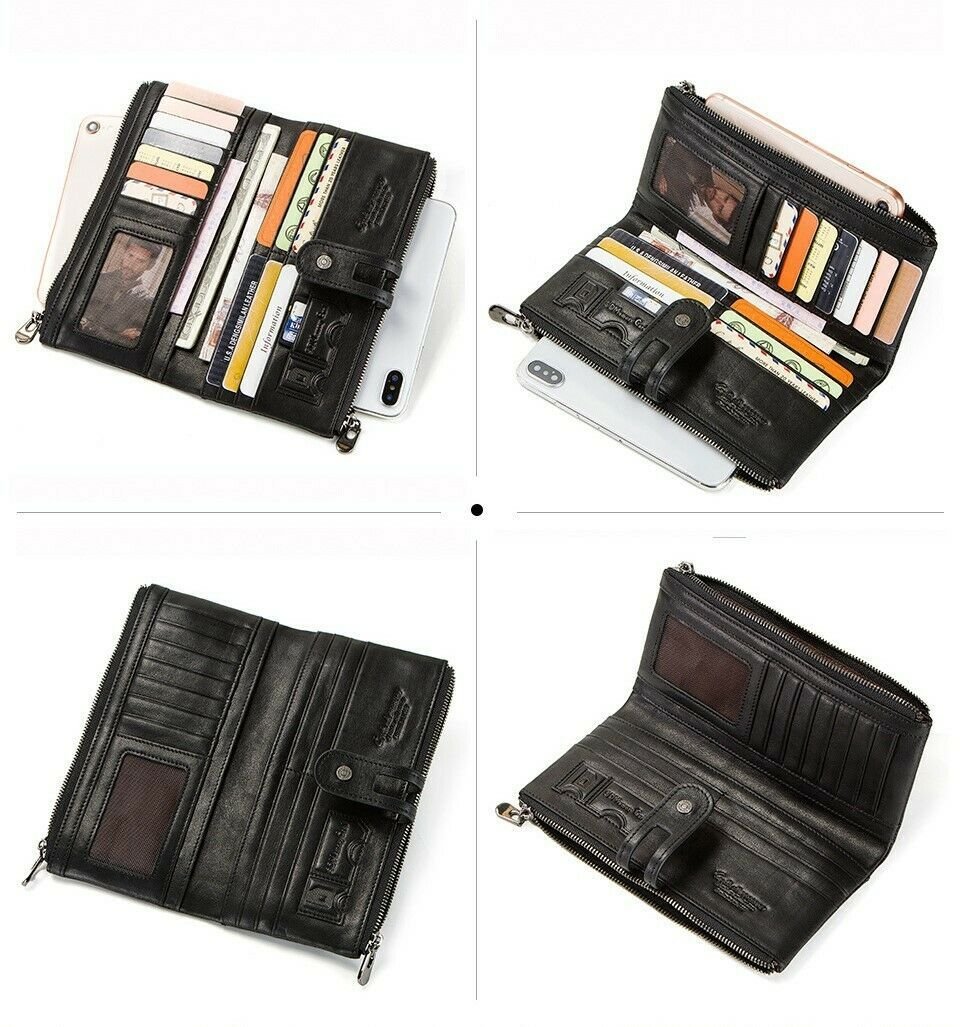 Genuine Leather Ladies Wallet Clutch Purse Coin Bag Card ID Phone Holder - BBG (BrandsByG) Australia