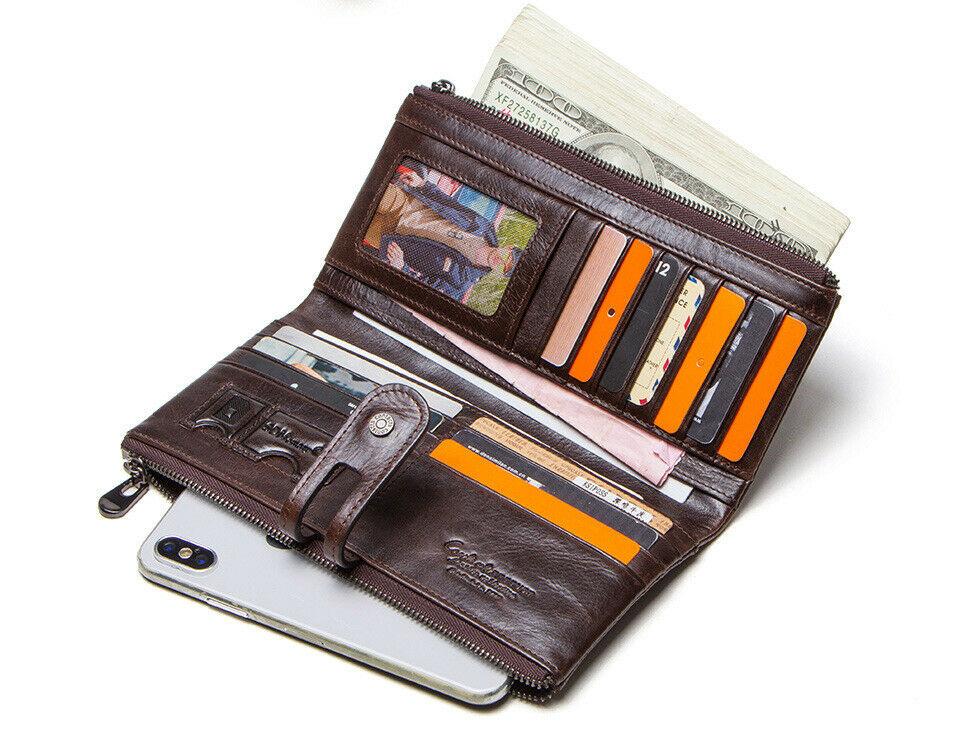 Genuine Leather Ladies Wallet Clutch Purse Coin Bag Card ID Phone Holder - BBG (BrandsByG) Australia
