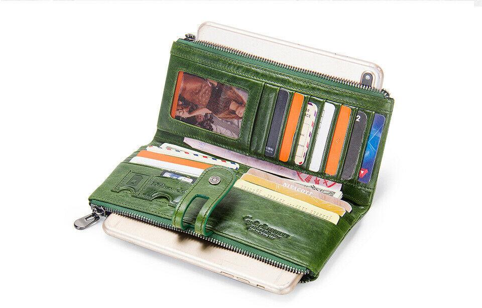 Genuine Leather Ladies Wallet Clutch Purse Coin Bag Card ID Phone Holder - BBG (BrandsByG) Australia