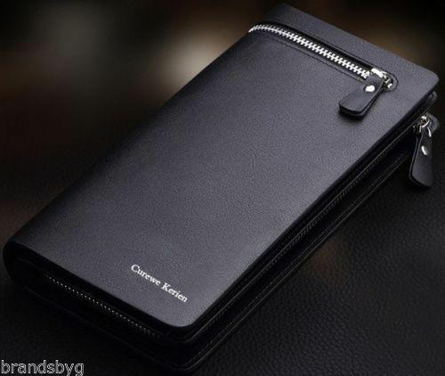Men Women Leather Phone Wallet Clutch Purse Card Coin Holder - BBG (BrandsByG) Australia