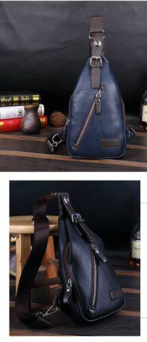 Mens Leather Messenger Shoulder School Bags Vintage Travel Satchel Bag - BBG (BrandsByG) Australia