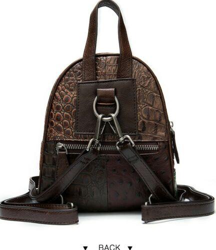 Multi Colour Genuine Italian Leather Shoulder Backpack Handbag Satchel Bag - BrandsByG