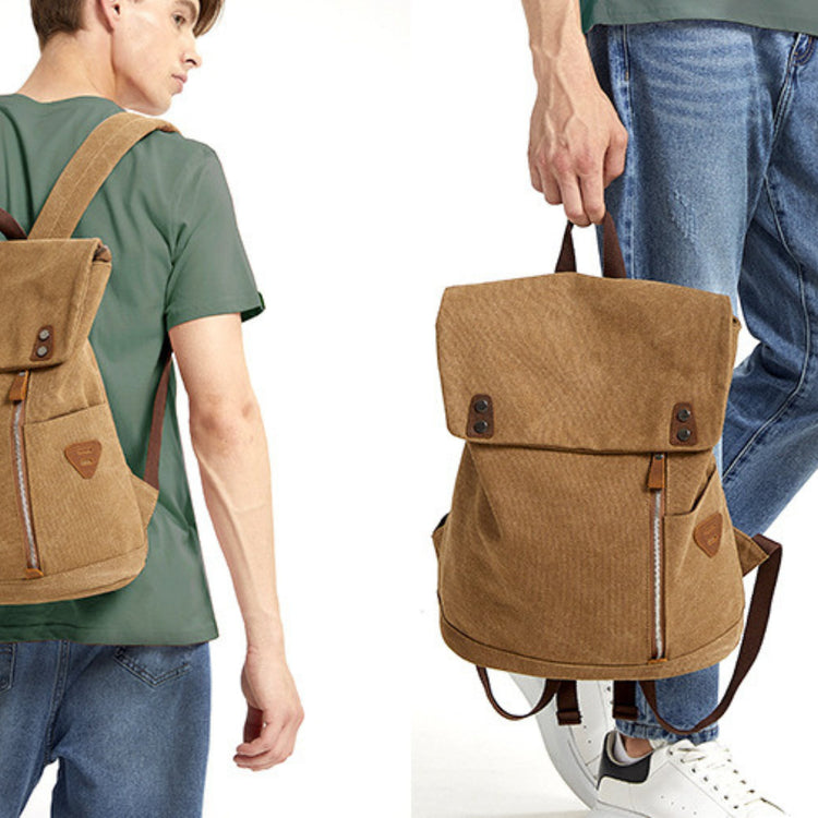 Light Brown quality canvas backpack