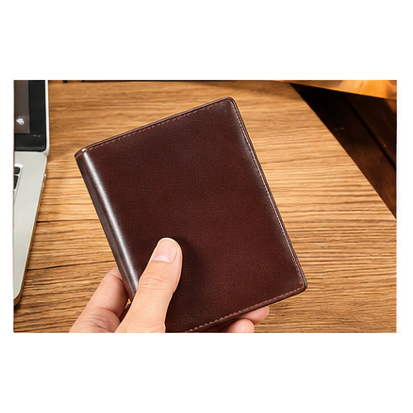 Genuine Leather Multi-Card Wallet – Brown