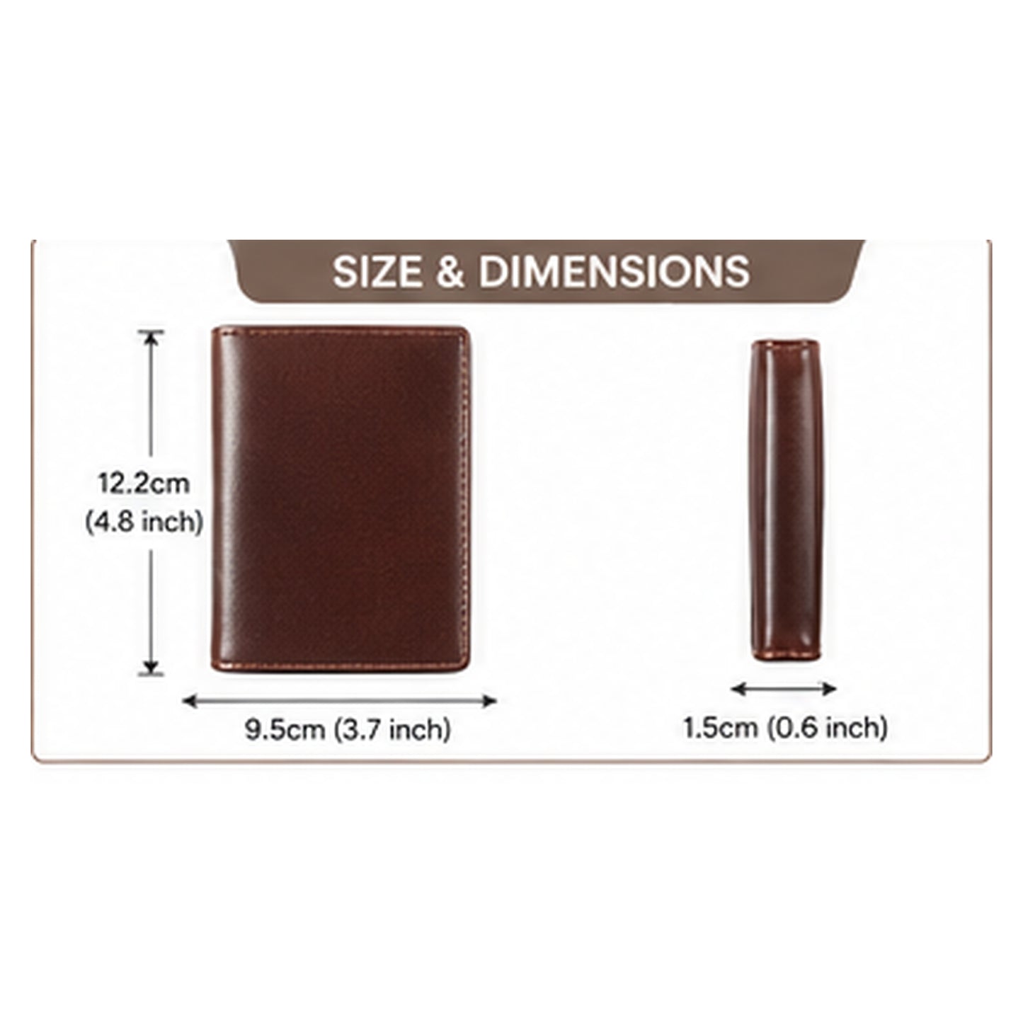 Genuine Leather Multi-Card Wallet – Brown