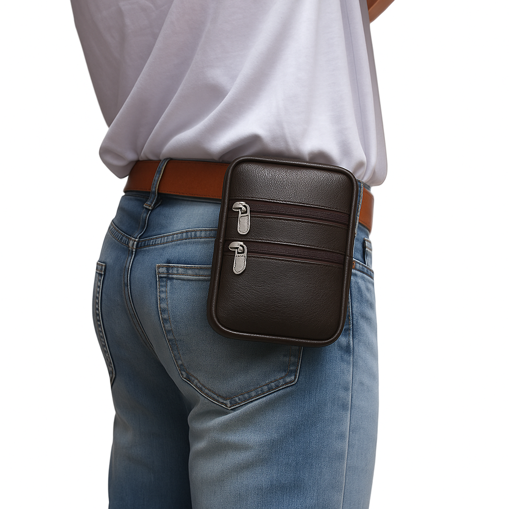 Small Leather Shoulder Cross Body Pouch – Phone, Wallet, Keys, Cash & Coins