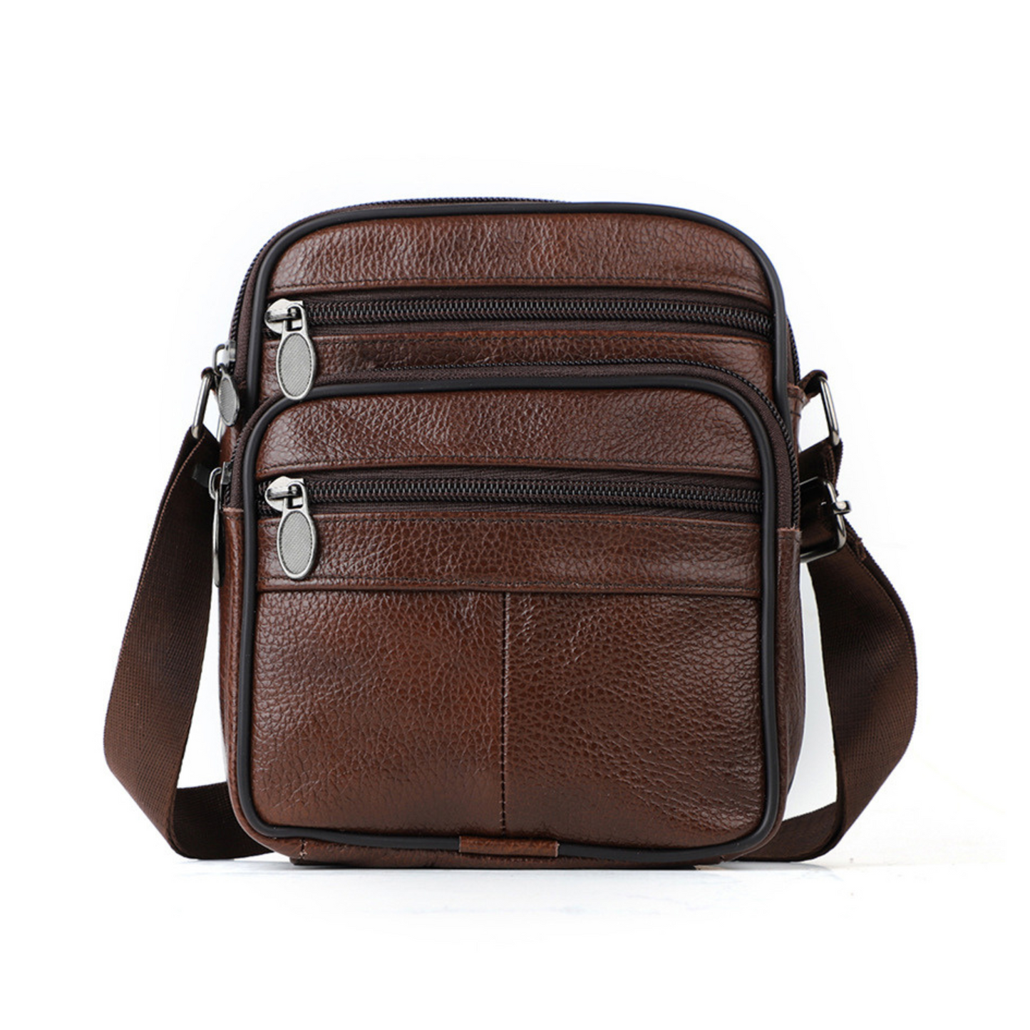 Men's Women's Leather Messenger Bags Cross Body Shoulder Bag