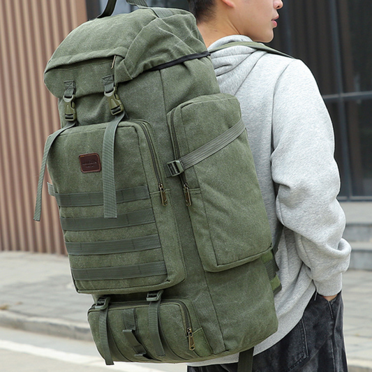 Extra Long Large Canvas Hiking Backpack