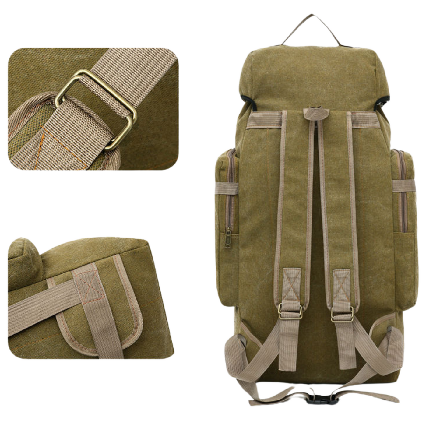 Extra Long Large Canvas Hiking Backpack