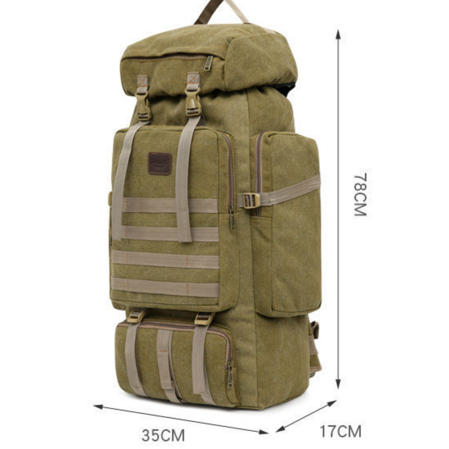 Extra Long Large Canvas Hiking Backpack