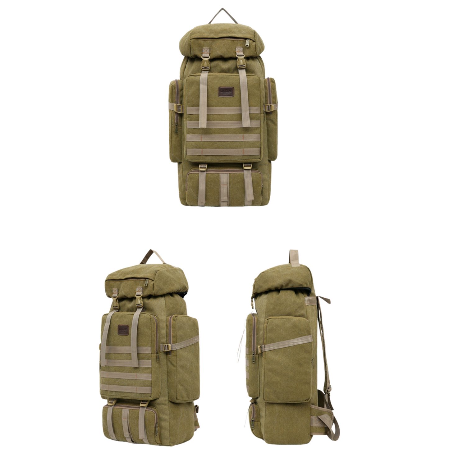 Extra Long Large Canvas Hiking Backpack