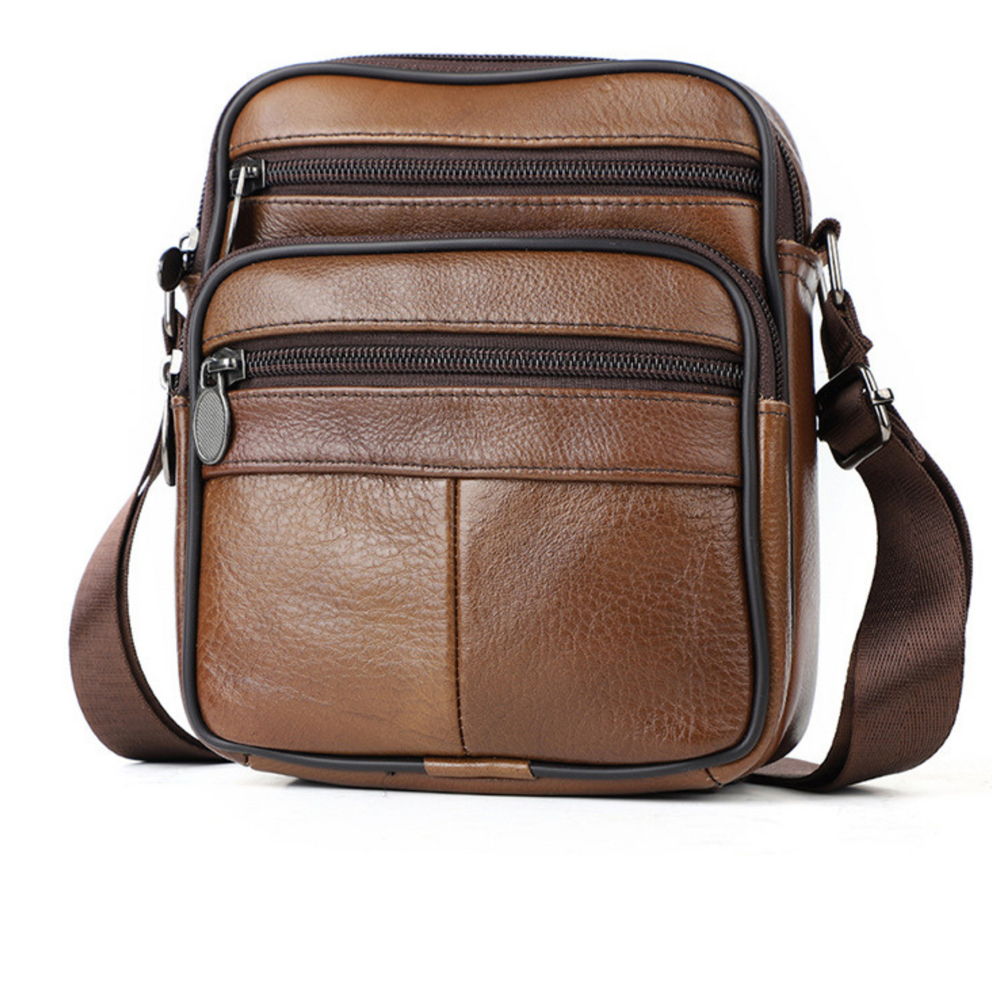 Men's Women's Leather Messenger Bags Cross Body Shoulder Bag