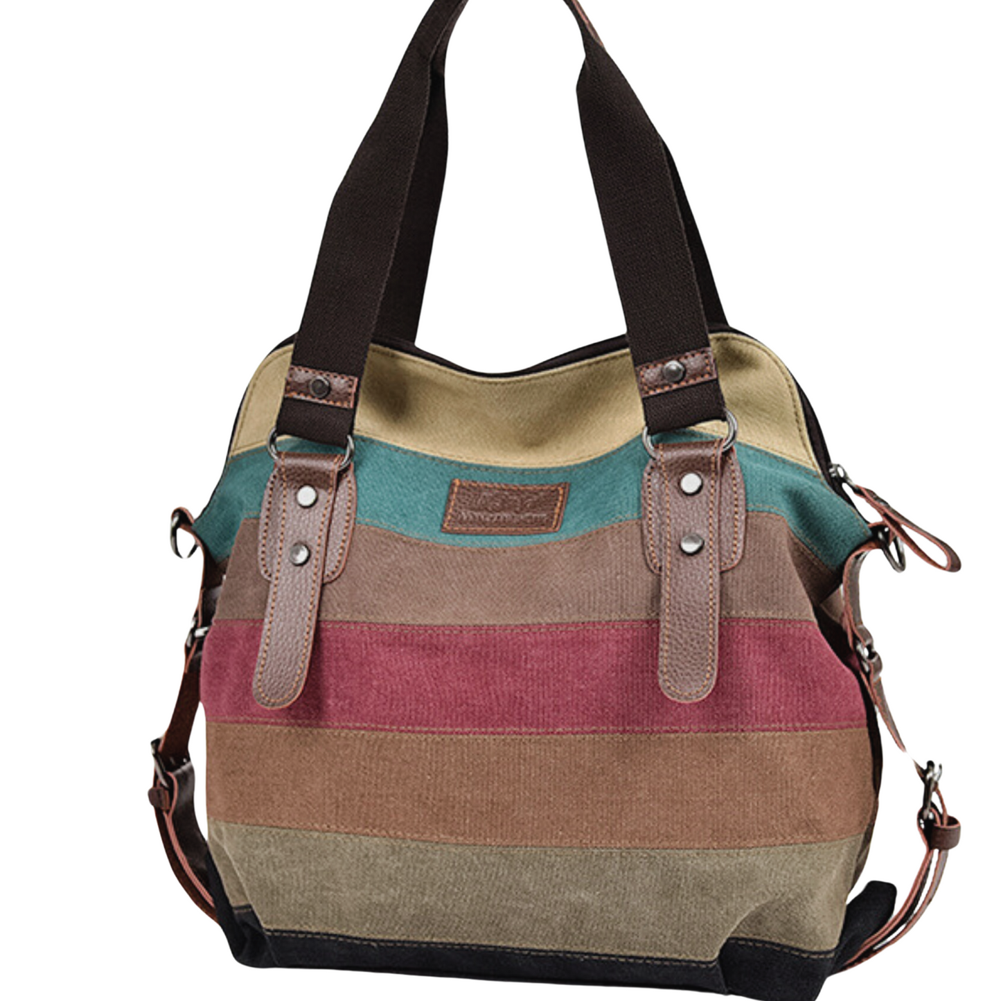 New Large Multi Colour Oxford Cross Body Shoulder Messenger Satchel Tote Bag - BBG (BrandsByG) Australia