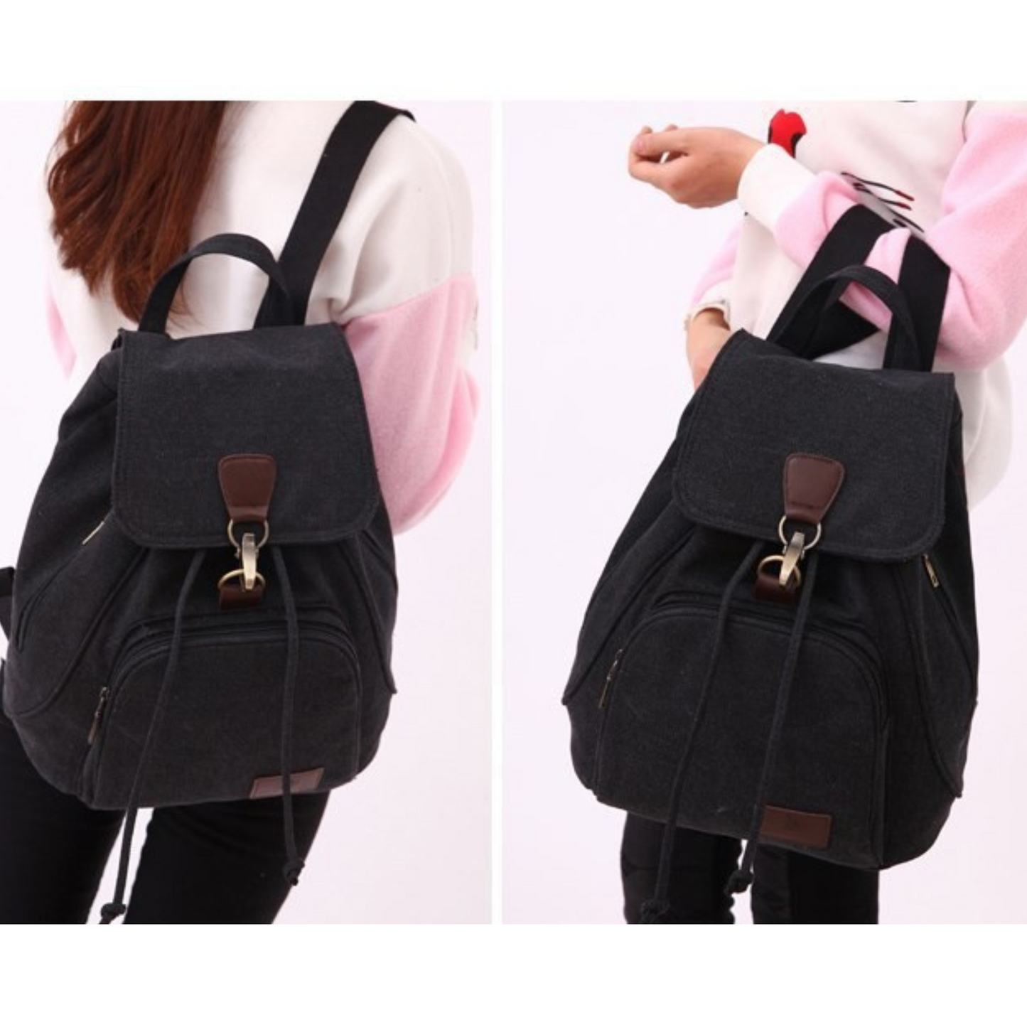 School Work Gym Canvas Backpack Bag